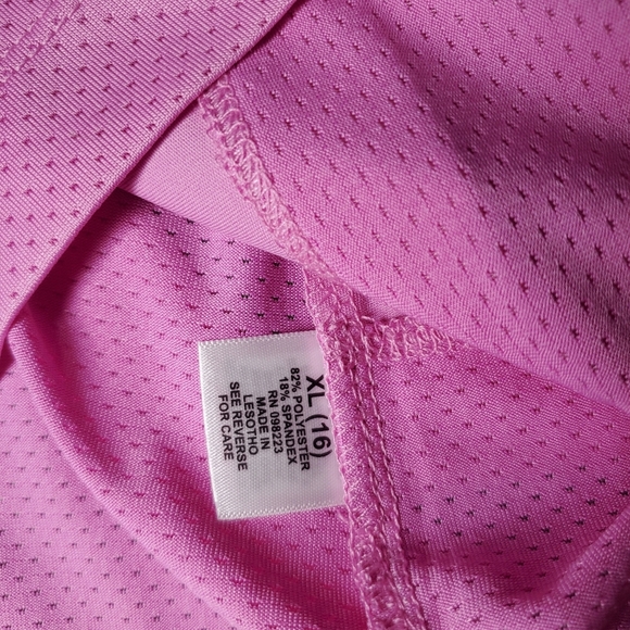 nwt bcg training tech mesh back tank top girls size xl 16 upf 50 cyclamen - Picture 9 of 13